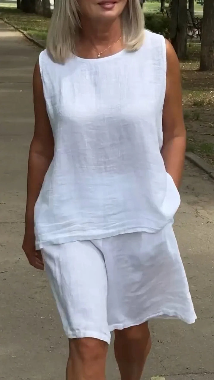 Jileana - Camicetta Senza Maniche Traspirante e Pantaloncini Larghi