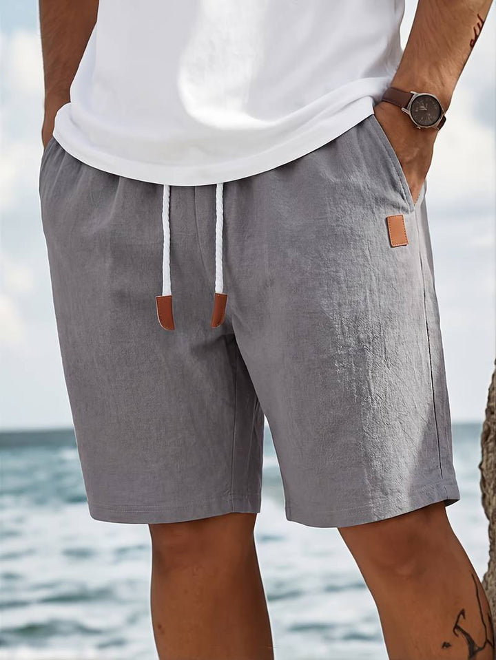 Jonatas - Pantaloncini Estivi in Lino Con Tasca Con Coulisse