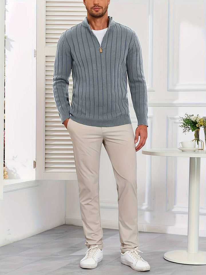 Yedidya - Maglione Casual a Maniche Lunghe Lavorato a Maglia