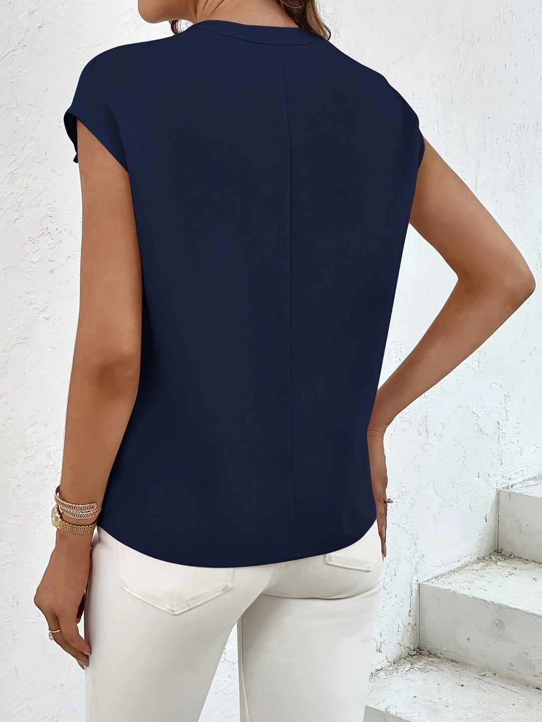 Marquita - Camicia Casuale Estiva A Maniche Corte Con Tasche