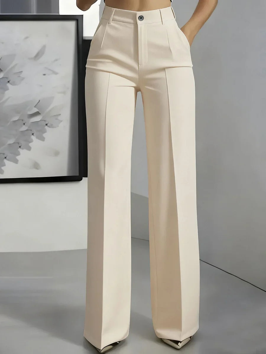 Hodit - Elegante Pantalone Elasticizzato a Vita Alta