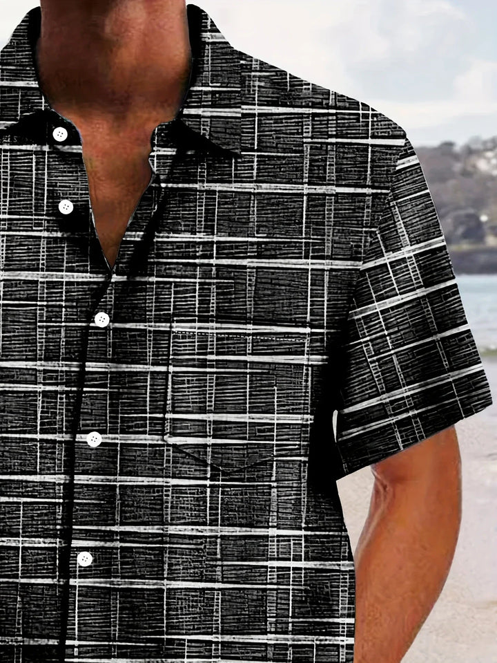 Haroyan - Camicia Elegante Con Motivo A Righe Scozzesi