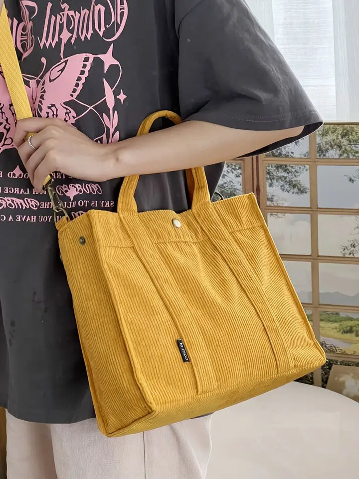 Marella - Borsa Tote In Velluto a Coste Di Ispirazione Vintage