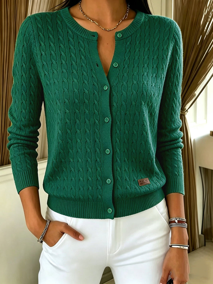 Kitija - Cardigan a Maglia Intrecciata Con Bottoni