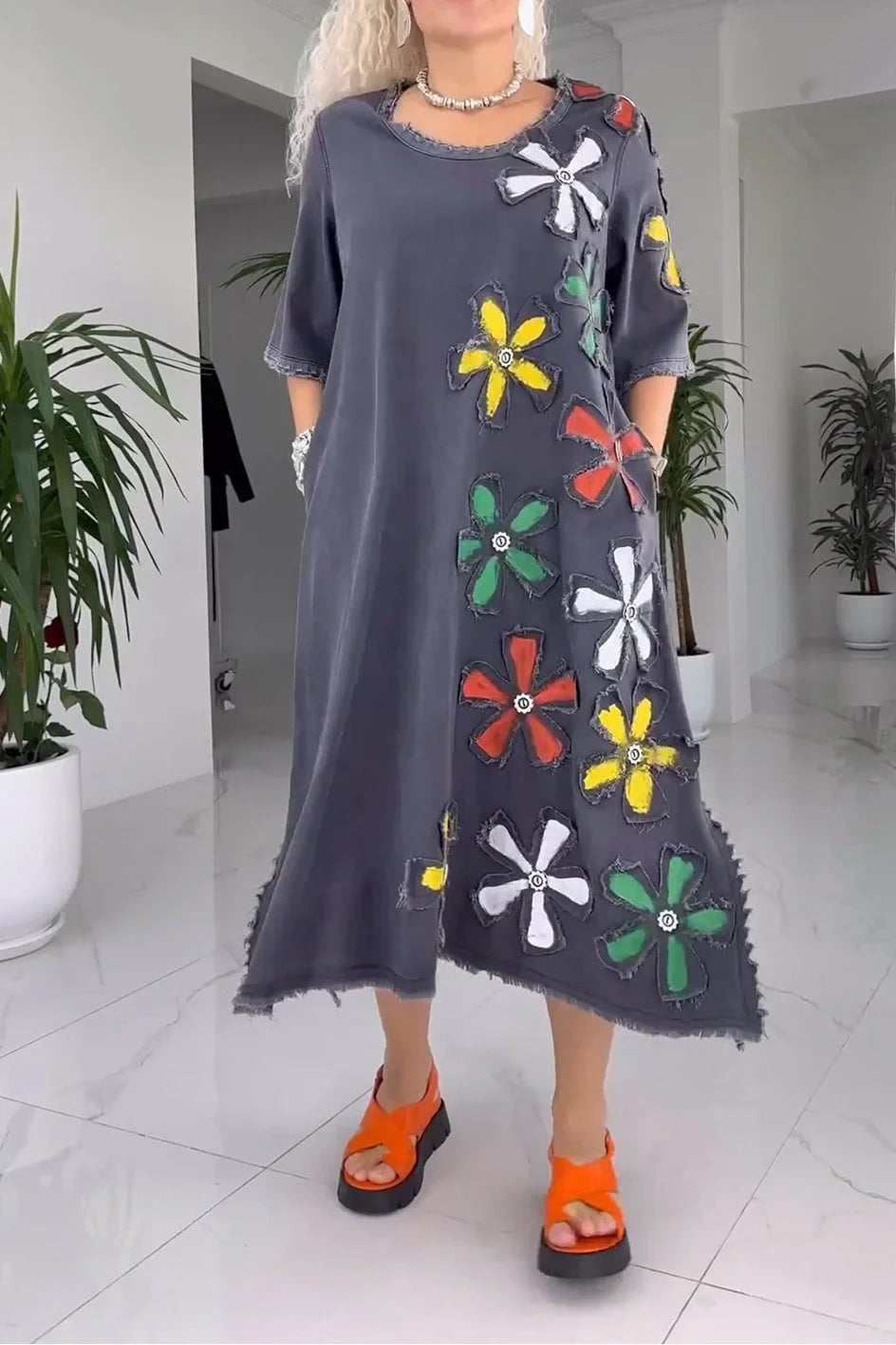 Jiella - Abito Casuale Con Motivo Floreale