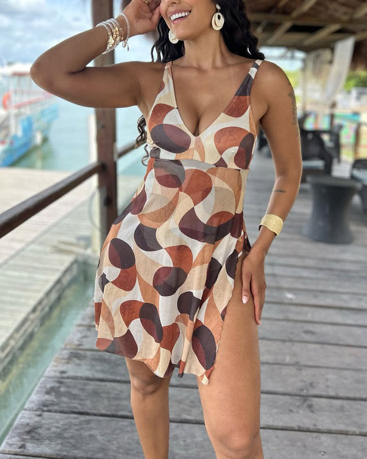 Rezeda - Costume Da Bagno Con Stampa a Pois E Lacci Sul Davanti