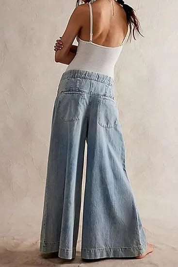 Karatza - Jeans Eleganti a Gamba Larga e Morbida