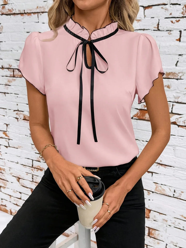 Bethany - Blocco Colore Camicia A Maniche Corte