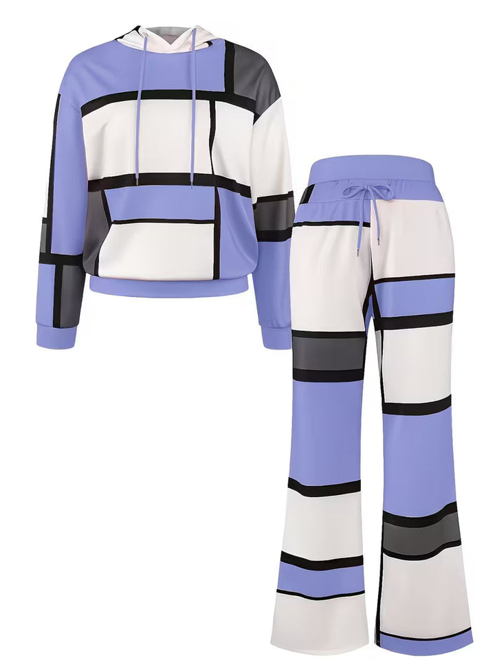 Loana - Set Casual a Due Pezzi Con Blocchi Di Colore