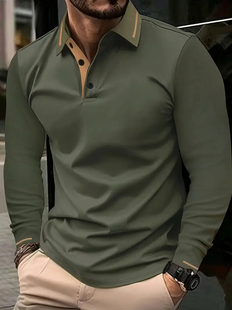 Karunaratne - Elegante Polo a Maniche Lunghe