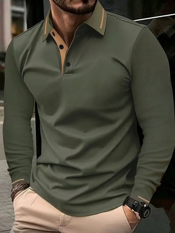 Karunaratne - Elegante Polo a Maniche Lunghe