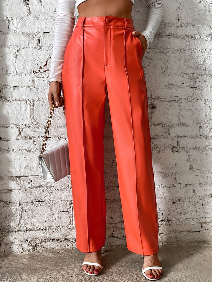 Francine - Pantaloni Lunghi Lässig Con Cuciture Dekorativ