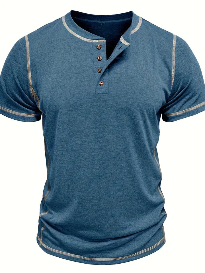 Orazio - Maglietta a Maniche Corte Con Bottoni