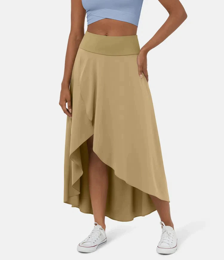 Keisha - Gonna Midi Casual Con Vita Alta E Gonna Svasata Profonda