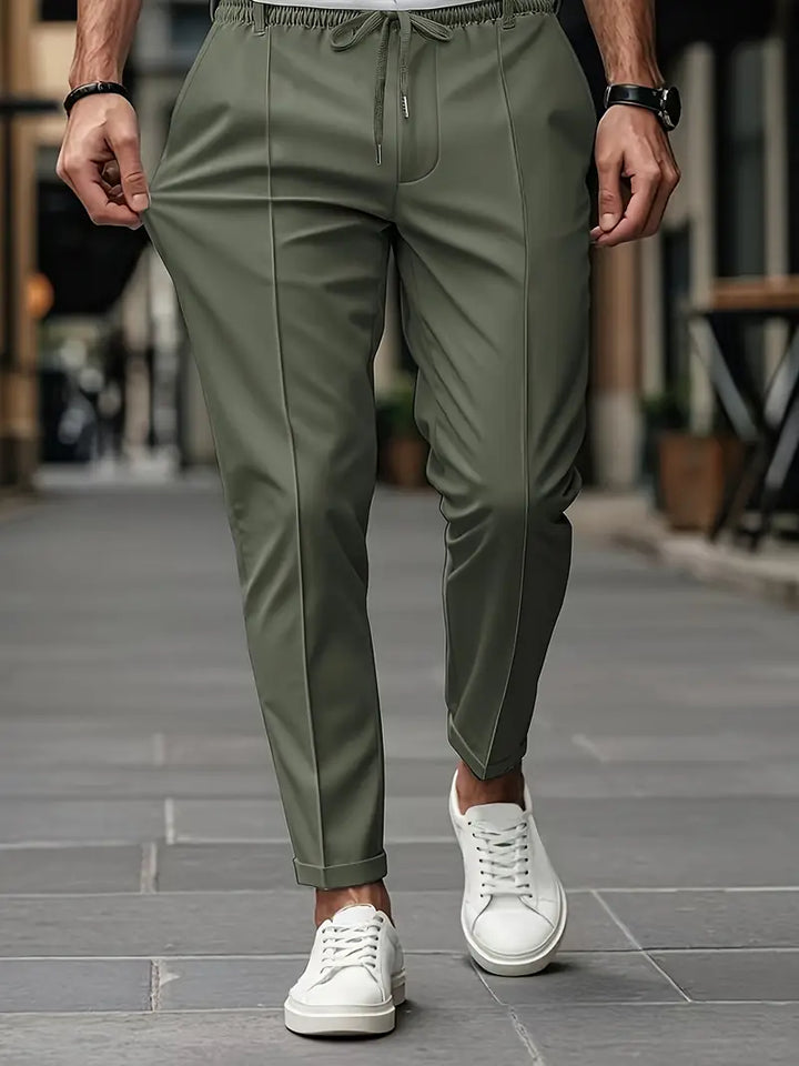 Crawford - Casual Vestibilità Slim Pantaloni Con Elastico in Vita