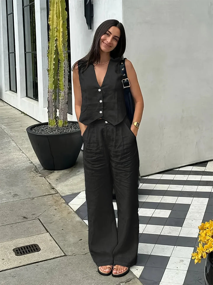 Jorja - Elegante Completo a Due Pezzi Senza Maniche
