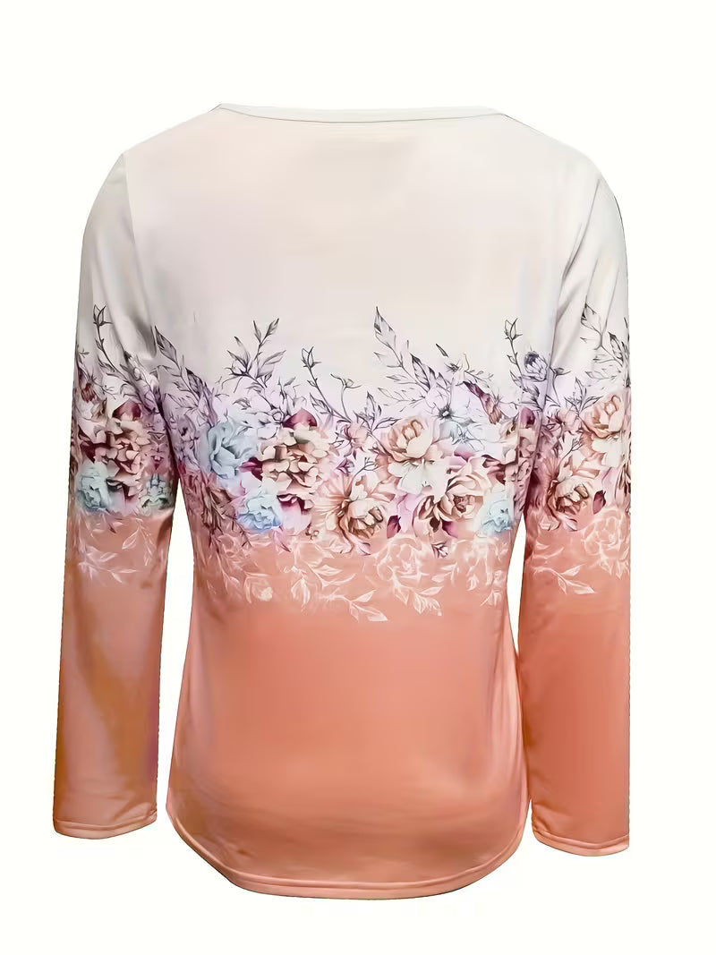 Tishna - Top Con Elegante Stampa Grafica Floreale