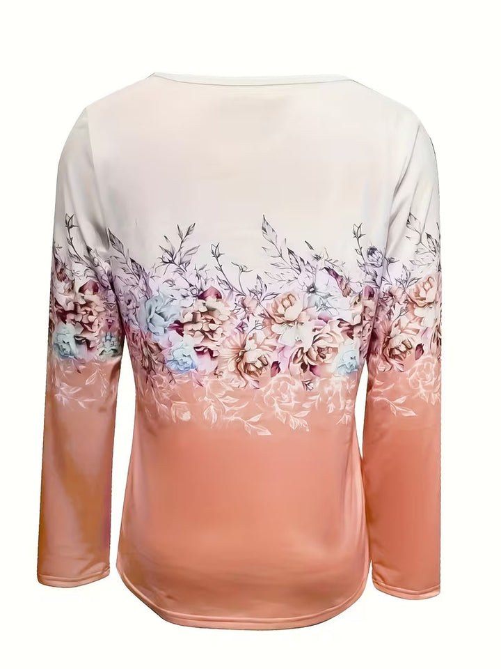 Tishna - Top Con Elegante Stampa Grafica Floreale