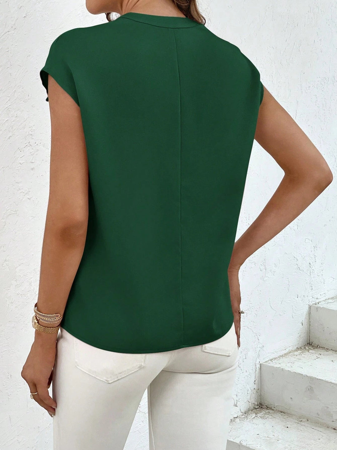 Marquita - Camicia Casuale Estiva A Maniche Corte Con Tasche