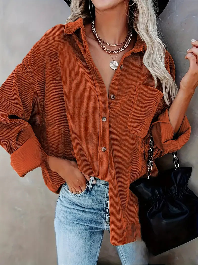 Irmela - Camicia a Maniche Lunghe Con Bottoni