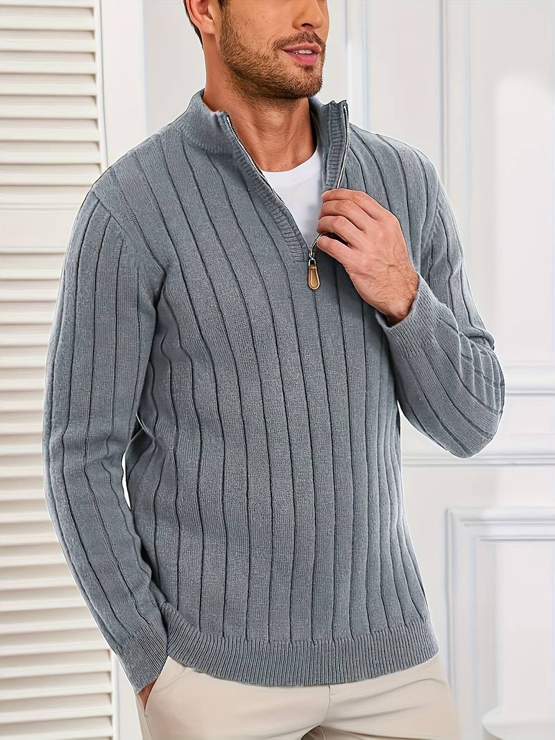Yedidya - Maglione Casual a Maniche Lunghe Lavorato a Maglia