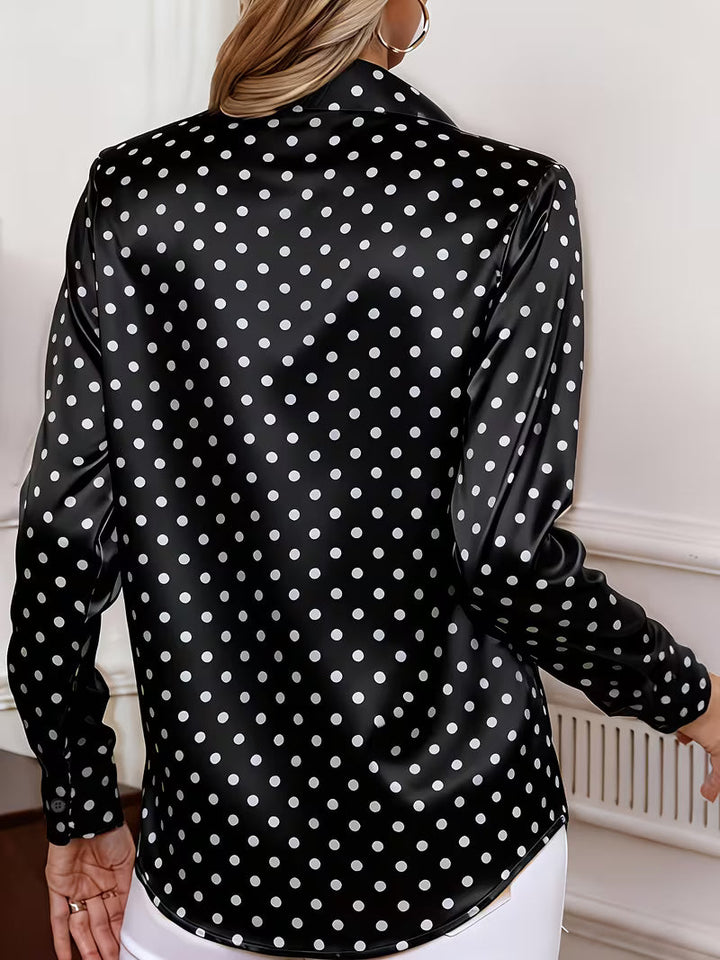 Amalien - Elegante Camicetta a Pois Versatile