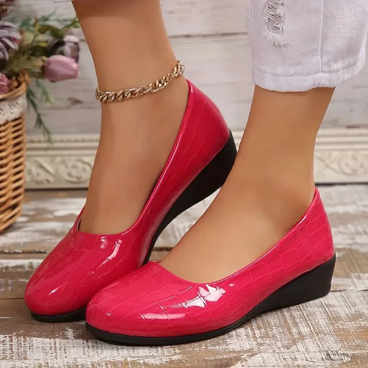 Zatia - Scarpa Con Zeppa In Pelle Traspirante