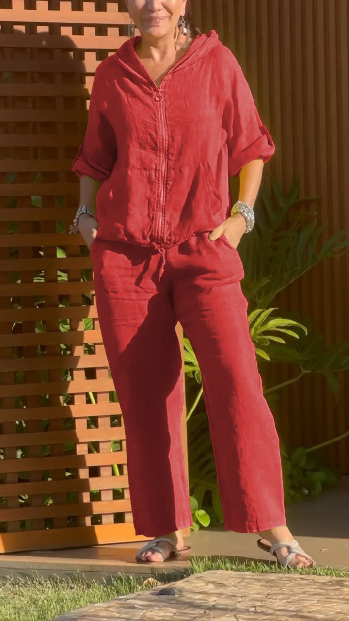 Pietra - Tuta Due Pezzi Con Cappuccio E Cerniera