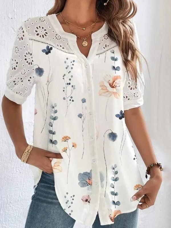 Zoila - Camicia Elegante a Maniche Corte