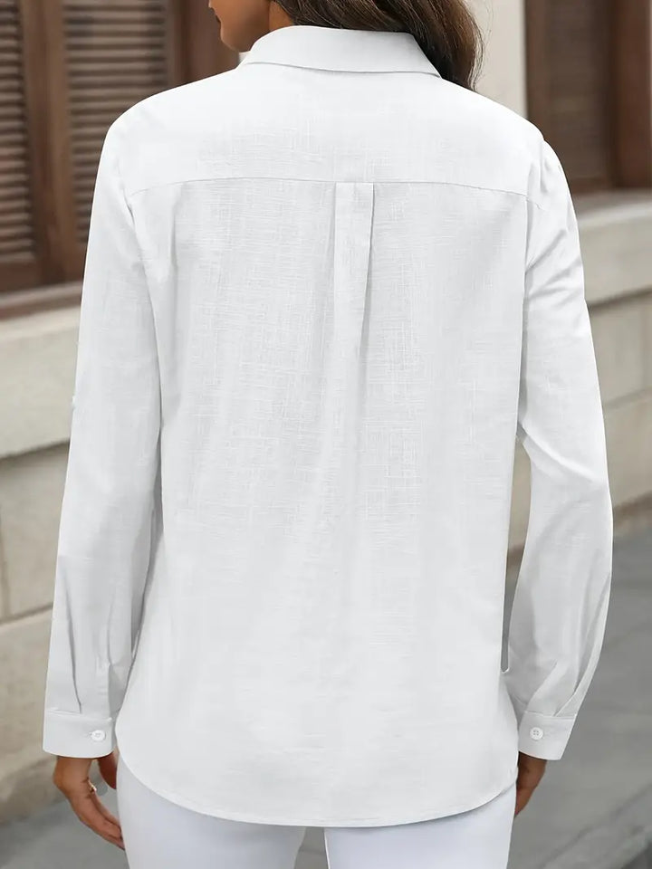 Athena - Camicia In Cotone Con Tasche Frontali