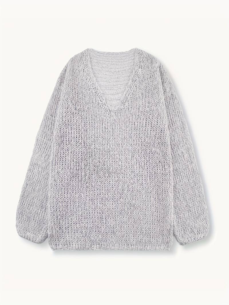 Lital - Elegante Maglione Morbido Con Scollo a V