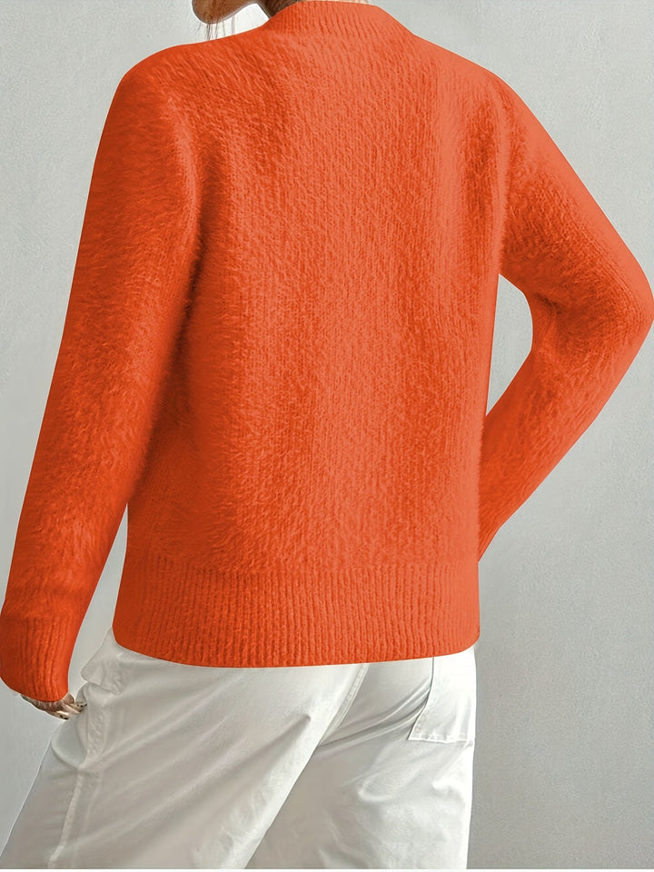 Smelissa - Cardigan Lavorato a Maglia Con Bottoni a Forma Di Cuore e Maniche Lunghe