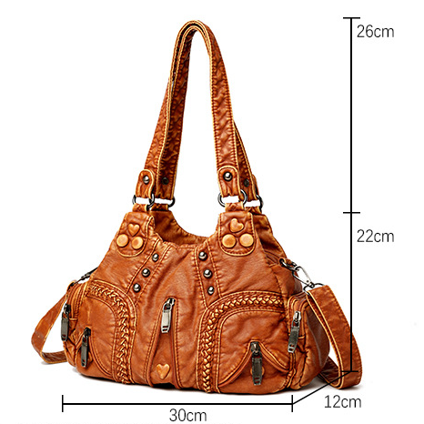 Alician - Borsa Boho con Numerose Tasche con Cerniera
