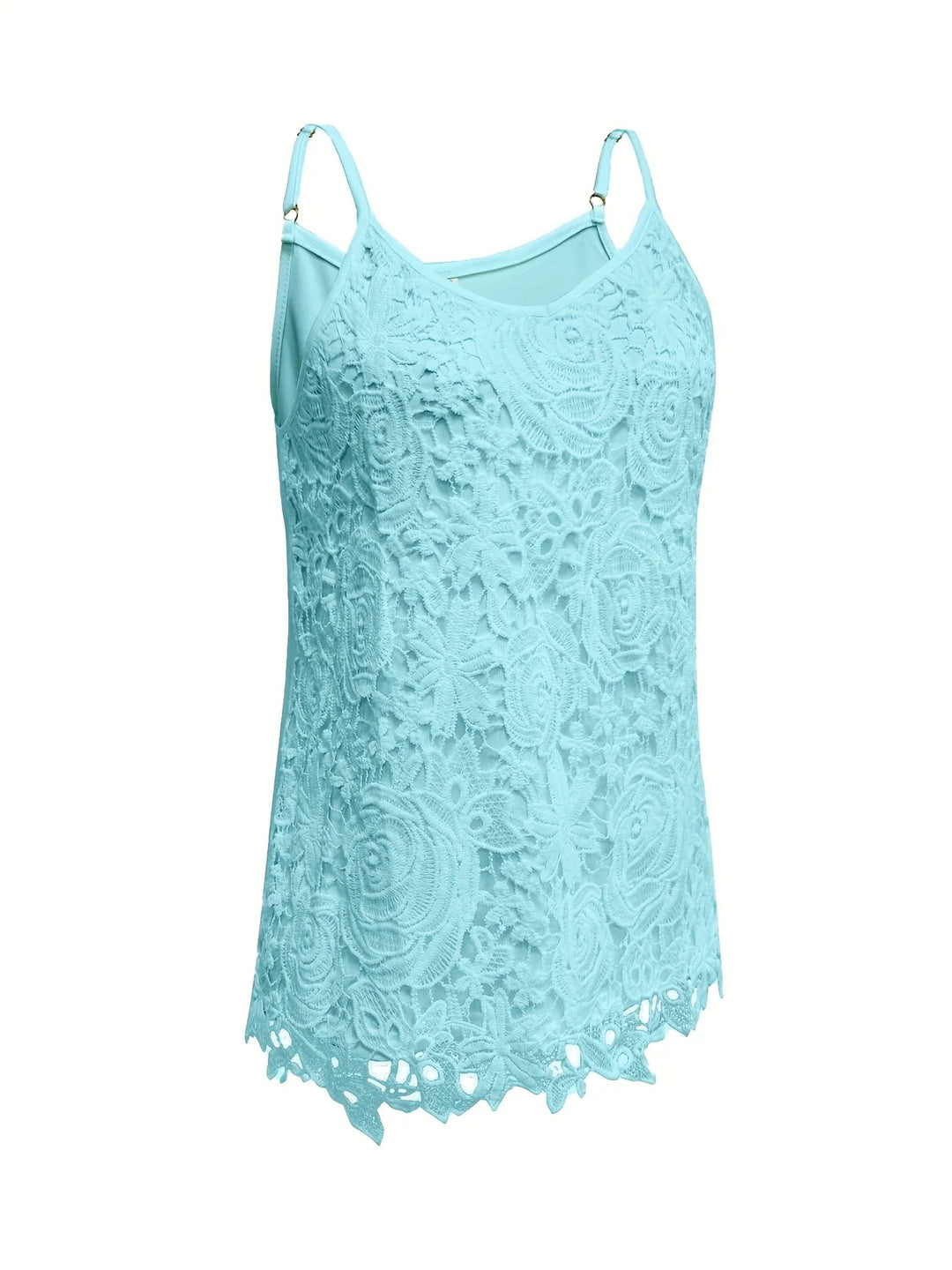 Juna - Elegante Top Senza Maniche In Pizzo Con Scollo a V
