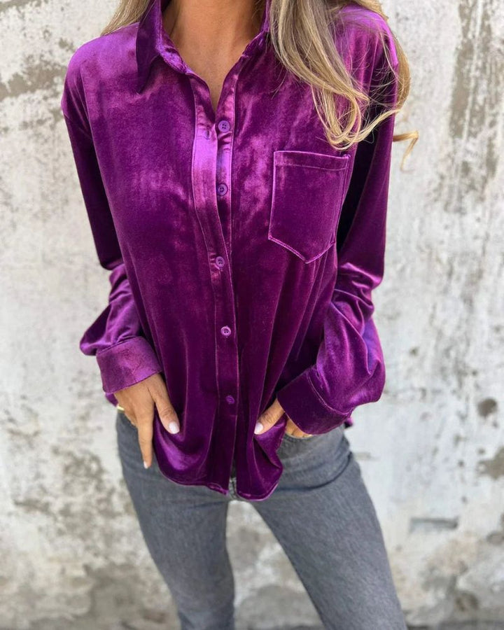 Arinka - Elegante Manica Lunga Camicia