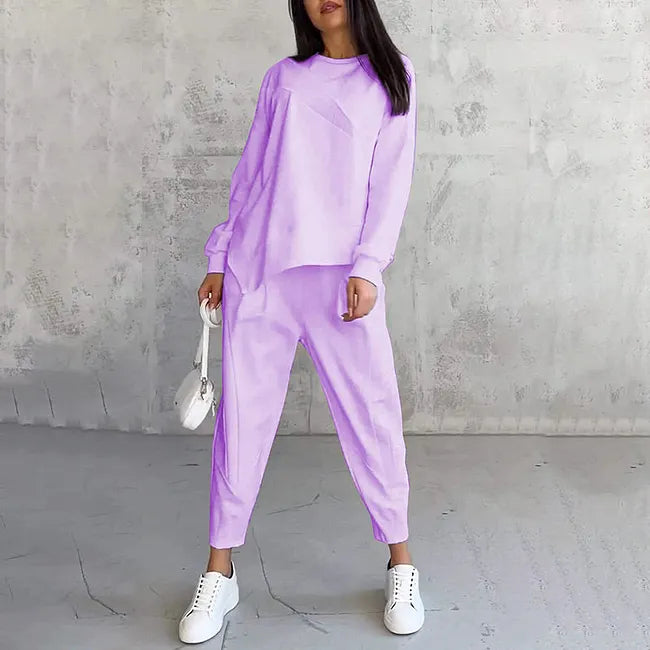 Tashia - Set Composto da Felpa Casual a Maniche Lunghe e Pantaloni da Jogging