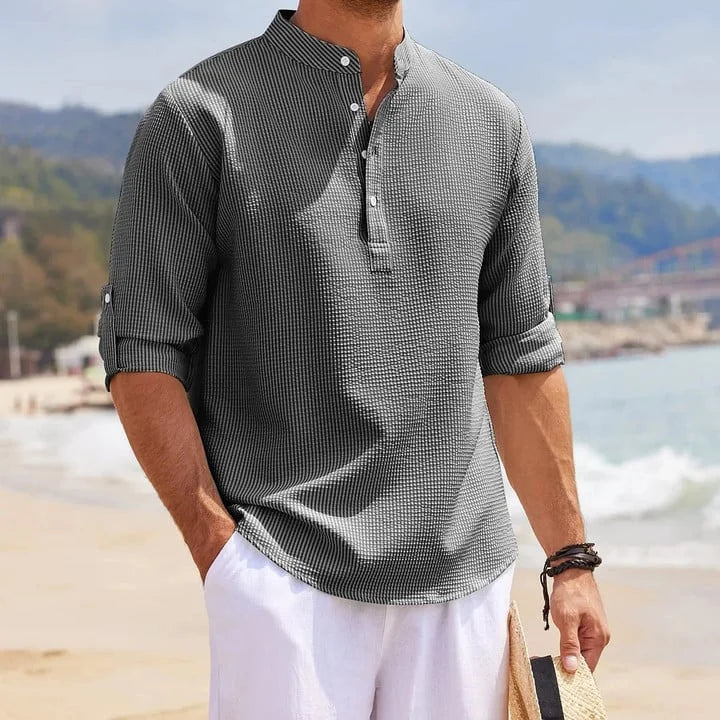 Tjeerd - Camicia Casual a Maniche Lunghe