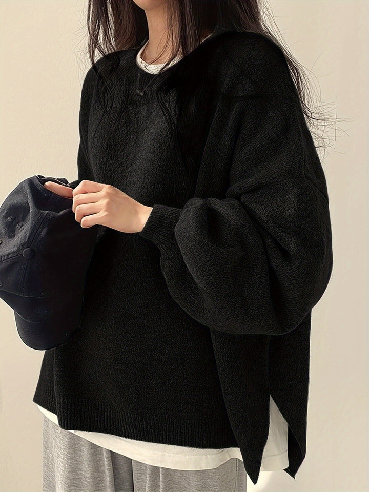 Pearline - Maglione Girocollo a Maniche Lunghe