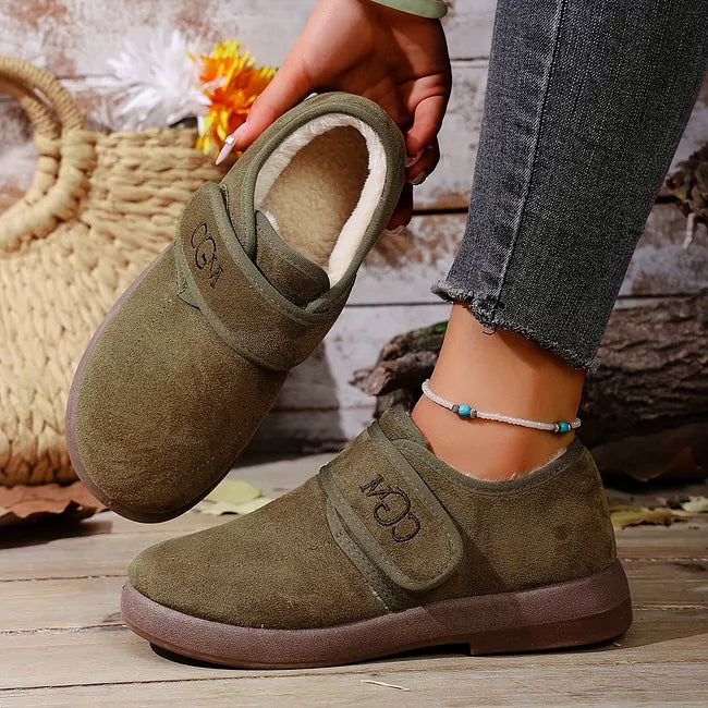 Rokia - Scarpe in Pelliccia Sintetica Con Cinturino Regolabile