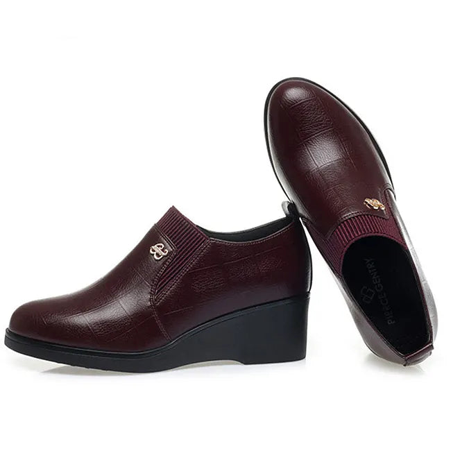 Cyntia - Scarpe Ortopediche Con Zeppa in Pelle