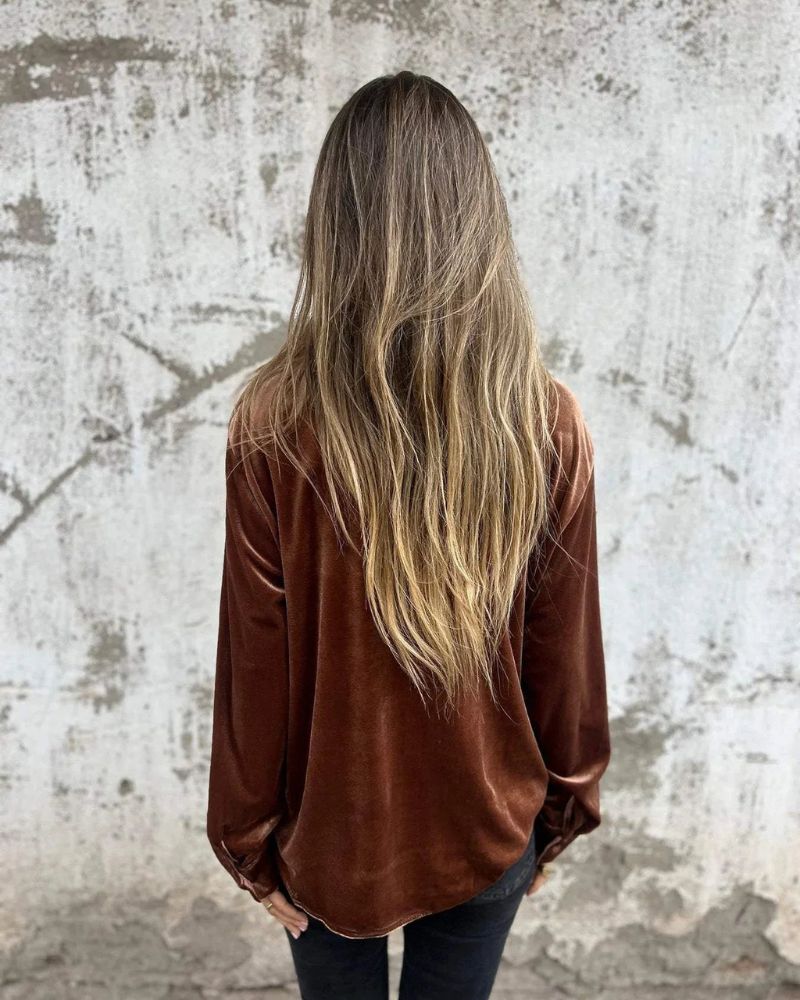 Arinka - Elegante Manica Lunga Camicia