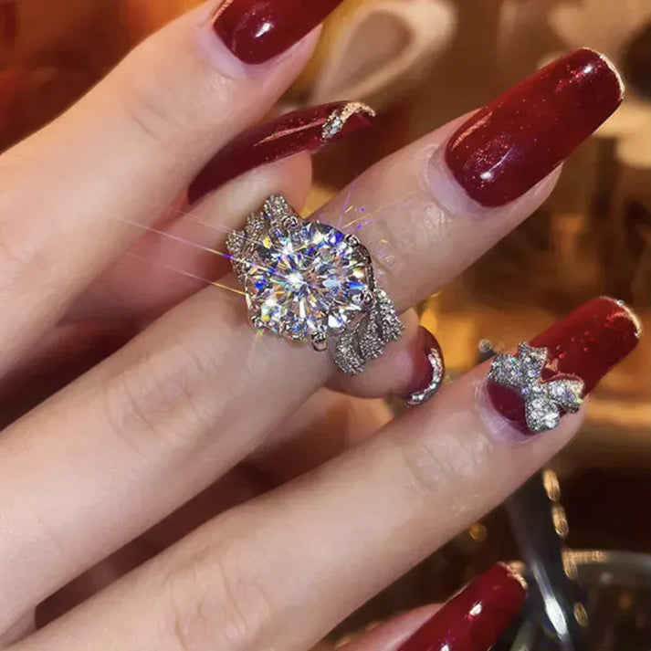 Halyna - Anello Con Moissanite Super Flash Da 3 Carati