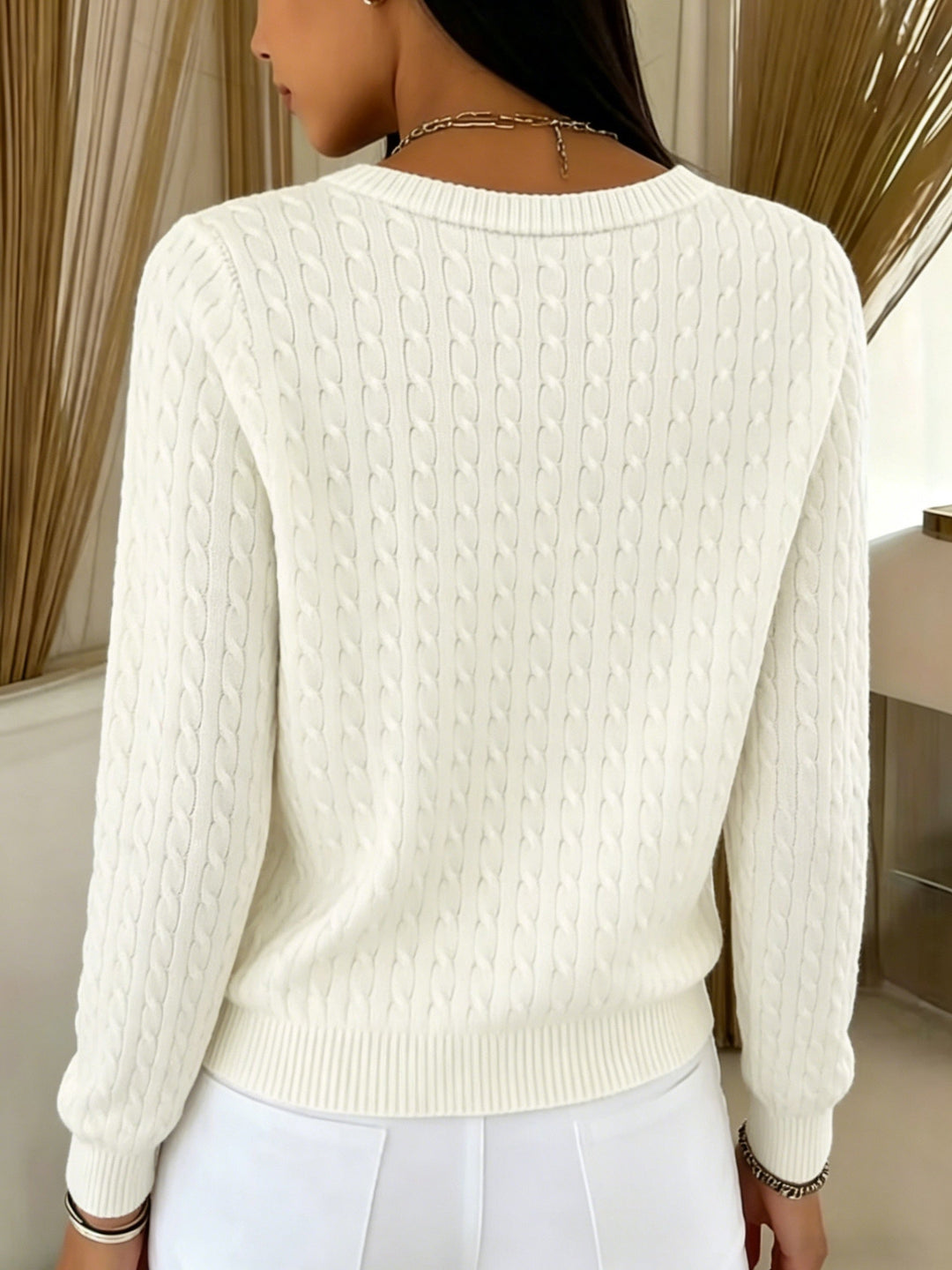 Kitija - Cardigan a Maglia Intrecciata Con Bottoni