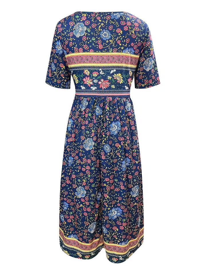 Lisan - Abito vintage con Stampa Floreale e Tasca