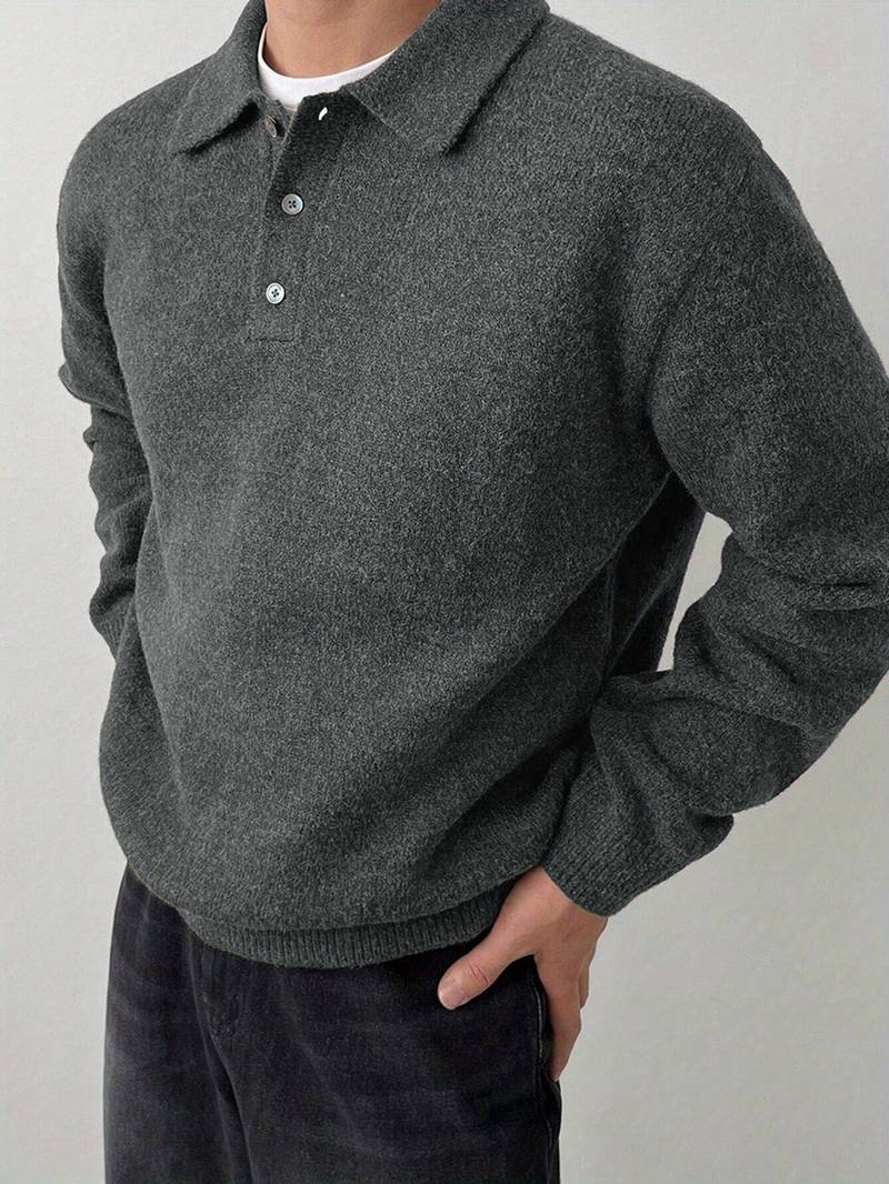 Eliran - Elegante Maglia a Maniche Lunghe Con Collo Alto