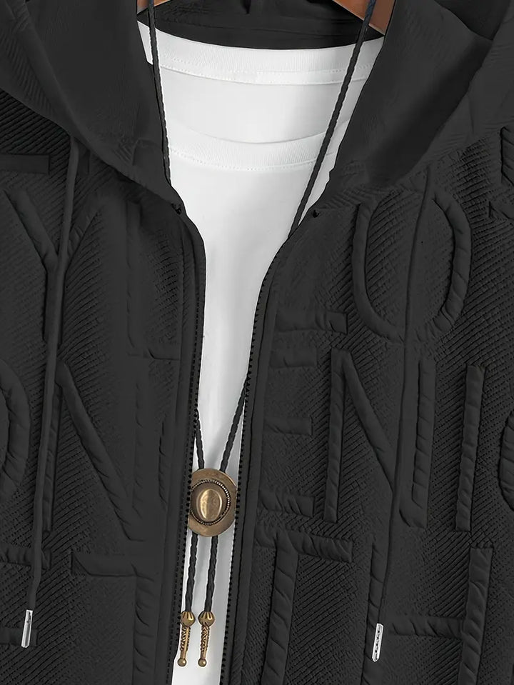 Henryk - Elegante Maglia a Maniche Corte Con Cappuccio e Cerniera