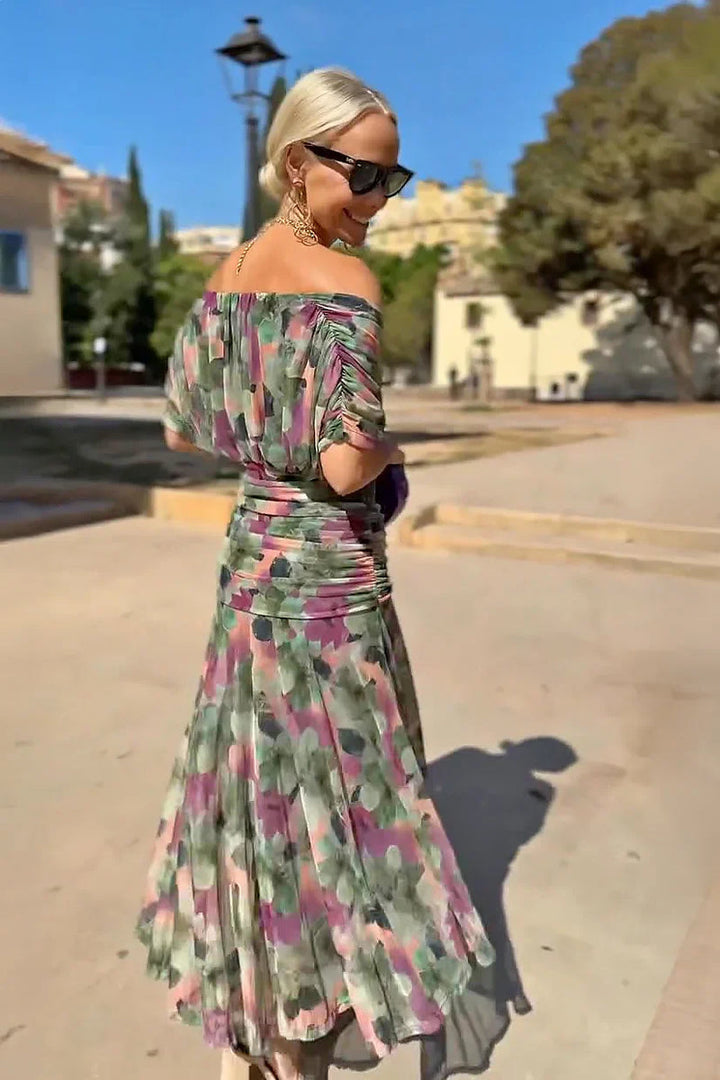 Nefeli - Elegante Abito Lungo Da Sera Con Scollo a V