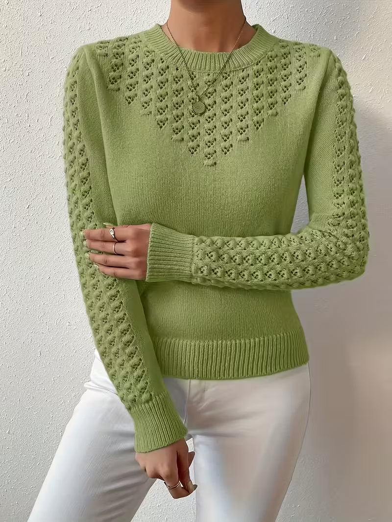 Shannen - Maglione Lavorato a Maglia a Maniche Lunghe