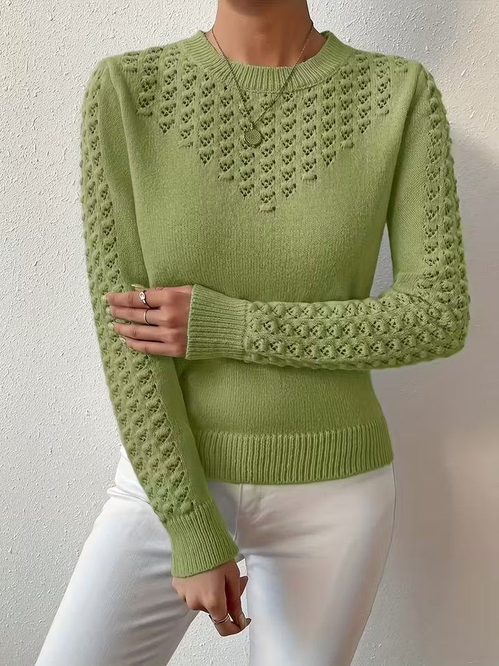 Shannen - Maglione Lavorato a Maglia a Maniche Lunghe