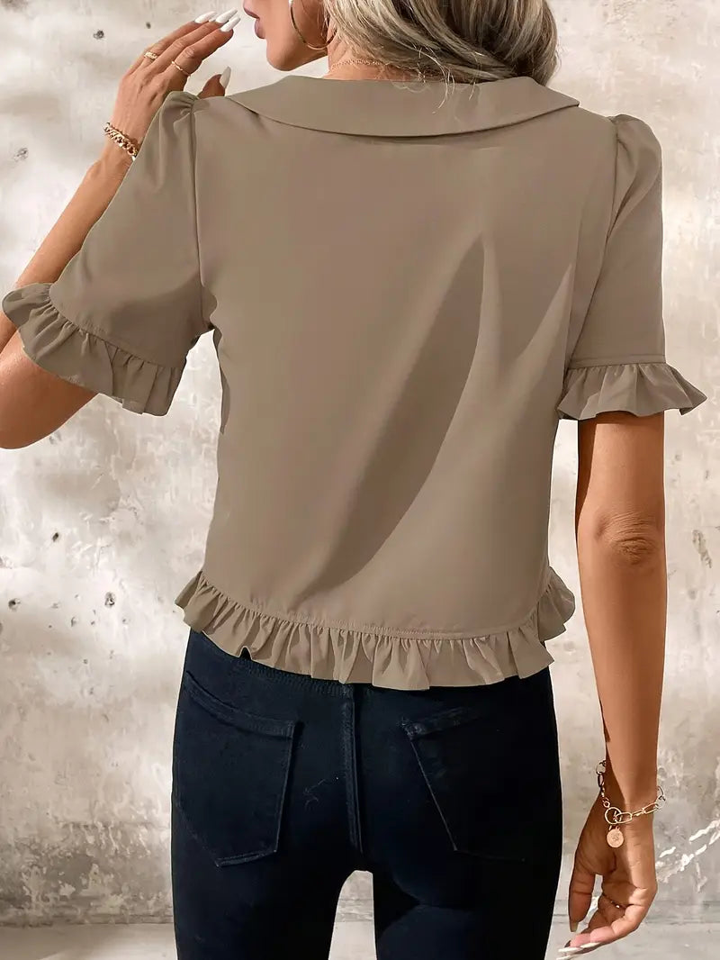 Foteini - Camicetta Elegante A Maniche Corte